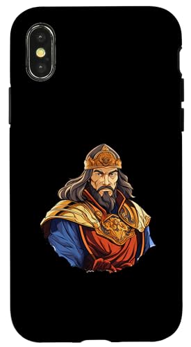 Dschingis Khan Isometrische Anime Hülle für iPhone X/XS von Genghis Khan Art Style Designs For Historians