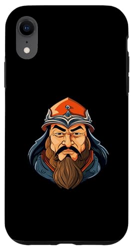 Dschingis Khan Karikatur Hülle für iPhone XR von Genghis Khan Art Style Designs For Historians