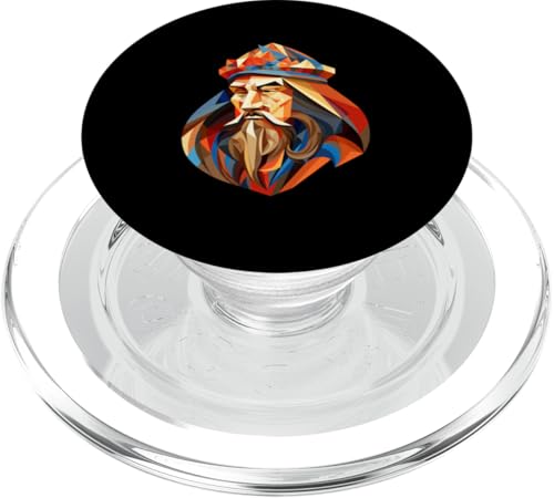 Dschingis Khan Kubismus PopSockets PopGrip für MagSafe Dschingis Khan Kubismus PopSockets PopGrip für MagSafe von Genghis Khan Art Style Designs For Historians