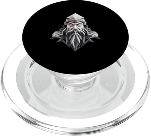 Dschingis Khan Low Poly Art PopSockets PopGrip für MagSafe von Genghis Khan Art Style Designs For Historians