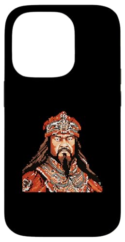 Dschingis Khan Pixelkunst Hülle für iPhone 14 Pro von Genghis Khan Art Style Designs For Historians