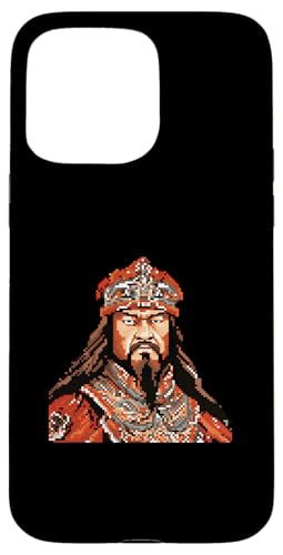 Dschingis Khan Pixelkunst Hülle für iPhone 15 Pro Max von Genghis Khan Art Style Designs For Historians