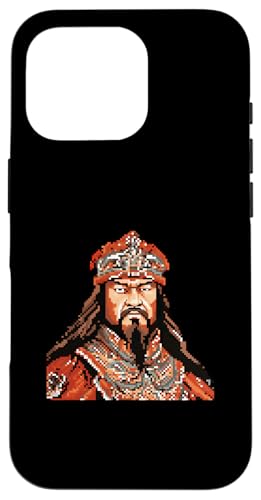 Dschingis Khan Pixelkunst Hülle für iPhone 16 Pro von Genghis Khan Art Style Designs For Historians