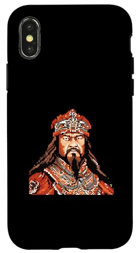 Dschingis Khan Pixelkunst Hülle für iPhone X/XS von Genghis Khan Art Style Designs For Historians