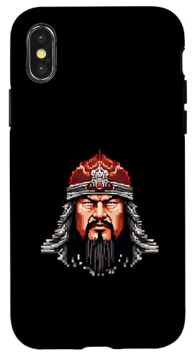 Dschingis Khan Pixelkunst Hülle für iPhone X/XS von Genghis Khan Art Style Designs For Historians