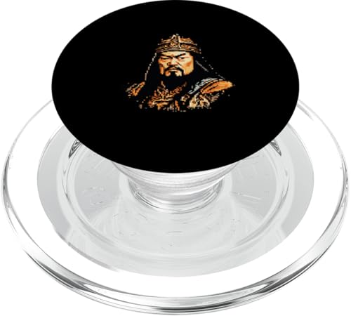 Dschingis Khan Pixelkunst PopSockets PopGrip für MagSafe Dschingis Khan Pixelkunst PopSockets PopGrip für MagSafe von Genghis Khan Art Style Designs For Historians