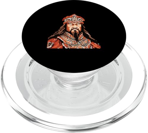 Dschingis Khan Pixelkunst PopSockets PopGrip für MagSafe Dschingis Khan Pixelkunst PopSockets PopGrip für MagSafe von Genghis Khan Art Style Designs For Historians