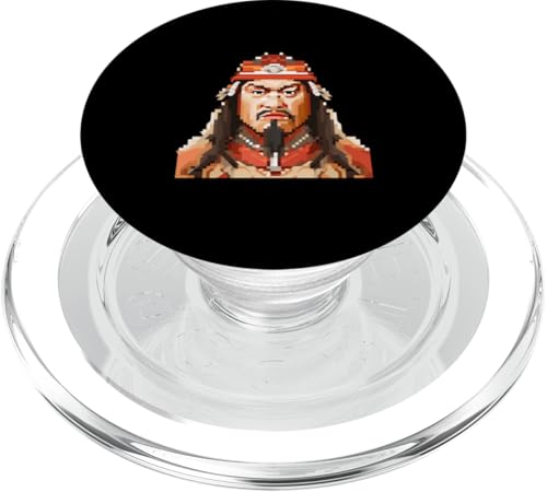 Dschingis Khan Pixelkunst PopSockets PopGrip für MagSafe Dschingis Khan Pixelkunst PopSockets PopGrip für MagSafe von Genghis Khan Art Style Designs For Historians