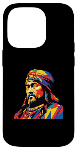 Dschingis Khan Pop Art Hülle für iPhone 14 Pro von Genghis Khan Art Style Designs For Historians
