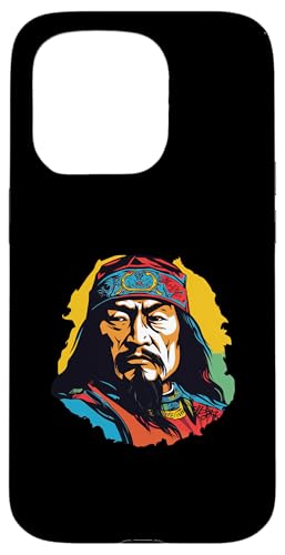 Dschingis Khan Pop Art Hülle für iPhone 15 Pro von Genghis Khan Art Style Designs For Historians
