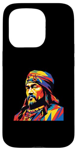 Dschingis Khan Pop Art Hülle für iPhone 15 Pro von Genghis Khan Art Style Designs For Historians