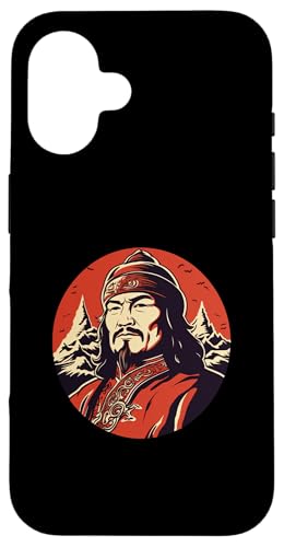 Dschingis Khan Propaganda Hülle für iPhone 16 von Genghis Khan Art Style Designs For Historians