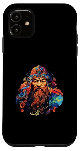 Dschingis Khan Psychedelisch Hülle für iPhone 11 von Genghis Khan Art Style Designs For Historians