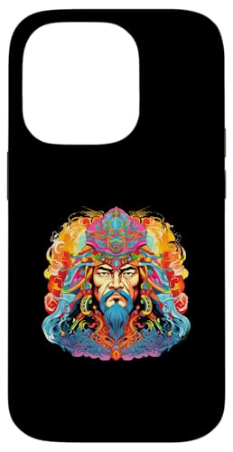 Dschingis Khan Psychedelisch Hülle für iPhone 14 Pro von Genghis Khan Art Style Designs For Historians