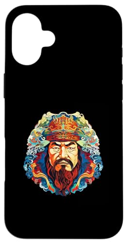 Dschingis Khan Psychedelisch Hülle für iPhone 16 Plus von Genghis Khan Art Style Designs For Historians
