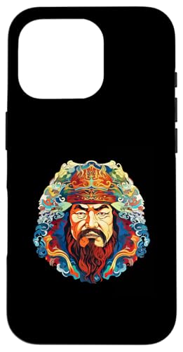 Dschingis Khan Psychedelisch Hülle für iPhone 16 Pro von Genghis Khan Art Style Designs For Historians