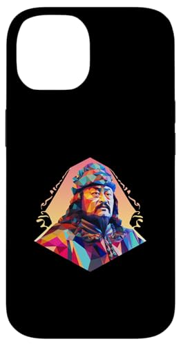 Dschingis Khan Vaporwave Hülle für iPhone 14 von Genghis Khan Art Style Designs For Historians