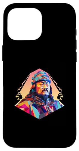 Dschingis Khan Vaporwave Hülle für iPhone 16 Pro Max von Genghis Khan Art Style Designs For Historians