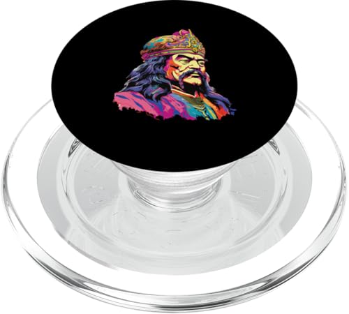 Dschingis Khan Vaporwave PopSockets PopGrip für MagSafe Dschingis Khan Vaporwave PopSockets PopGrip für MagSafe von Genghis Khan Art Style Designs For Historians