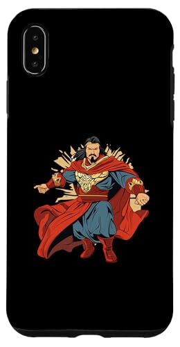Dschingis Khan als Superheld Hülle für iPhone XS Max von Genghis Khan Art Style Designs For Historians
