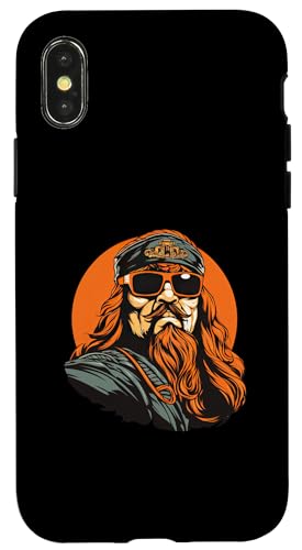 Dschingis Khan mit Sonnenbrille Hülle für iPhone X/XS von Genghis Khan Art Style Designs For Historians
