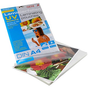 25 GENIE Laminierfolien glänzend für A4 125 micron 25 GENIE Laminierfolien glänzend für A4 125 micron von Genie