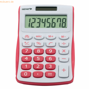 5 x Genie Taschenrechner 120 P 8-stellig pink von Genie