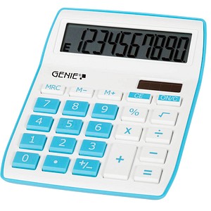 GENIE 840B Tischrechner weiß/blau von Genie