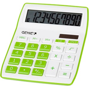 GENIE 840G Tischrechner weiß/grün von Genie