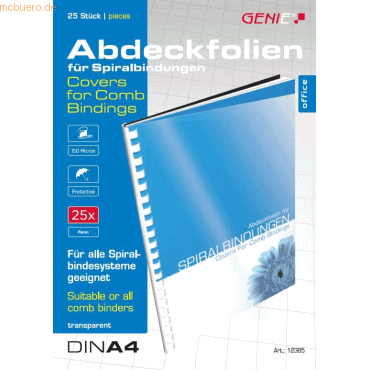 Genie Abdeckfolien VE=25 Stück transparent von Genie