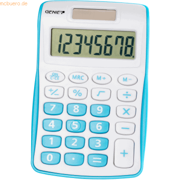 Genie Taschenrechner 120B blau 8-stellig von Genie