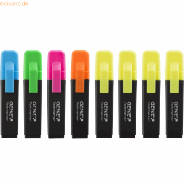 Genie Textmarker 5-Farben VE=8 Stück Genie Textmarker 5-Farben VE=8 Stück von Genie