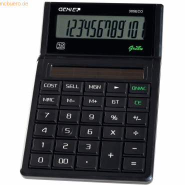 Genie Tischrechner 305 ECO schwarz von Genie