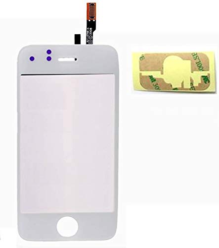 Genieforce® Touchscreen Glas Digitizer WEIß für iPhone 3 Generation, mit LVA Flexkabel - inkl. 3M Kleberstreifen - WEIß White - NEU von GENIE FORCE