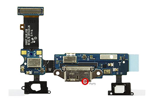 Genieforce Ladebuchse USB Buchse Mikrofon Flex Kabel - Charger Dock Connector Micro Audio Jack Flex kompatibel mit Samsung Galaxy S5 G900F von Genieforce