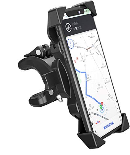 Genieforce Universal 360°drehbar Handys and Smartphones Halterung für Fahrrad, Motorrad - Face ID/Touch ID kompatibel – Anti-Rutsch Lenkerhalterung - Bike GFH03 von Genieforce