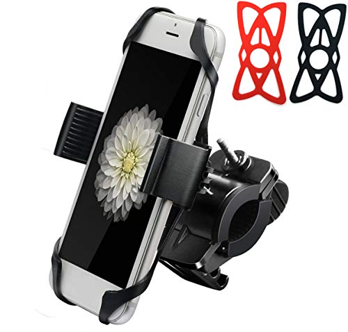Genieforce Universal 360°drehbar Handys and Smartphones Halterung für Fahrrad, Motorrad - Face ID/Touch ID kompatibel – Lenkerhalterung - GFH02BLK von Genieforce