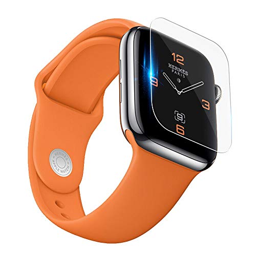 Onyx Premium HD+ Transparent 3D Schutzglas Schutzfolie Panzerfolie für Apple Watch 40mm Series 4/5/6/SE – SUPER HD+ Kristal KLAR - TRANSPAREN von Genieforce