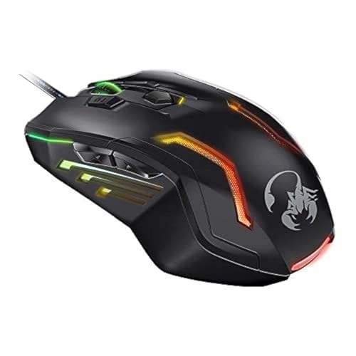 Genius GX Gaming-Maus Scorpion Spear Pro – mit programmierbaren Tasten, 7 Farben Beleuchtungslicht und ergonomischem Design von Genius