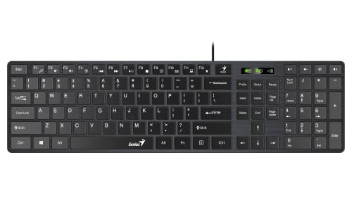 Genius SlimStar 126 USB-Multimedia-Tastatur mit ultradünner Tastenkappe von Genius