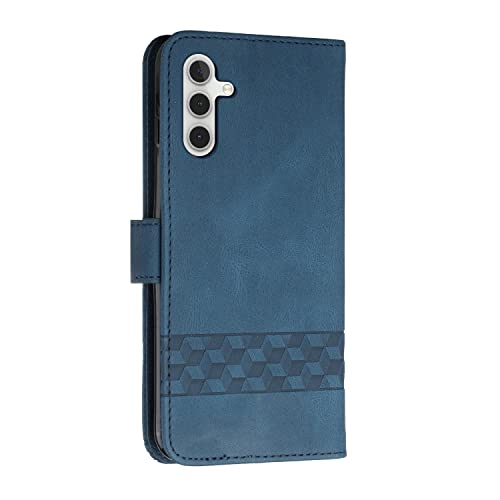 Genlision Handyhülle Kompatibel Mit Samsung Galaxy A13 5G,Premium PU Leder Schutzhülle Abdeckung,TPU-Innenschale,Magnetverschluss,Standfunktion, Kartenschlitz-Blau von Genlision