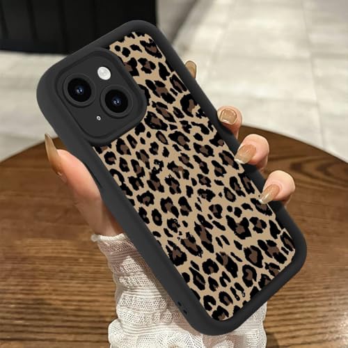 Genmoral Schutzhülle für iPhone 11 Pro Max 16,5 cm (6,5 Zoll), Matt Hülle, Leopard Muster stoßfest, Weiche TPU Gepard Case für Damen und Mädchen, Kratzfeste Handyhülle, Schwarz von Genmoral