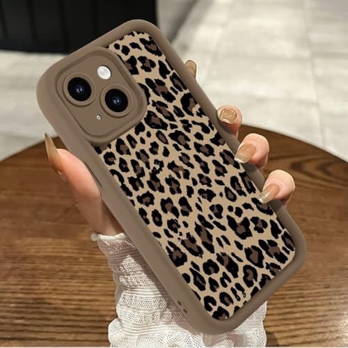 Genmoral Schutzhülle für iPhone 13 Pro Max (6,7 Zoll) Matt Hülle, Leopard Muster stoßfest, Weiche TPU Gepard Case für Damen und Mädchen, Kratzfeste Handyhülle von Genmoral