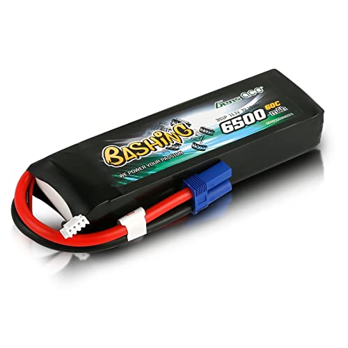 Gens Ace 3S LiPo Akku 11.1V 60C 6500mAh mit EC5 Steck Bashing Batterie für RC Auto, RC Flugzeug, RC Hubschrauber, RC Hobby von Gens ace