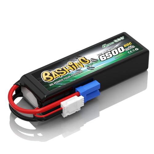 Gens Ace 3S LiPo Akku 11.1V 60C 6500mAh mit EC5 Steck Bashing Batterie für RC Auto, RC Flugzeug, RC Hubschrauber, RC Hobby von Gens ace