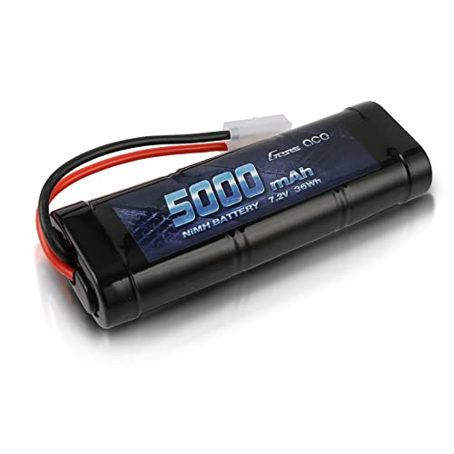 Gens ace 7,2V RC Batterie NiMH Akku 6S 5000mAh 50C mit TMY Stecker für LKW RC Auto Flugzeug Hubschrauber Boot LKW Auto von Gens ace