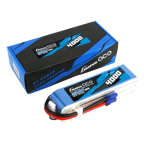 Gens ace 6S LIPO Akku 4000mAh 22.2V 60C 6S1P Akku mit EC5 Stecker für RC Car Heli Plane Boat Hubschrauber Flugzeug von Gens ace