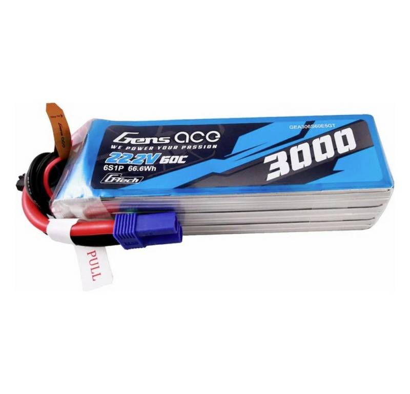 Gens ace Gens ace Modellbau-Akkupack (LiPo) 22.2 V 3000 mAh 60 C Block EC5 Akku 3000 mAh (22.20 V) von Gens ace