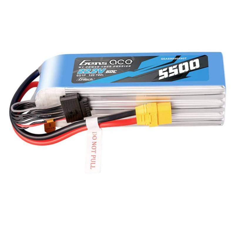 Gens ace Gens ace Modellbau-Akkupack (LiPo) 22.2 V 5500 mAh 60 C Block EC5 Ste Akku 5500 mAh (22.20 V) von Gens ace