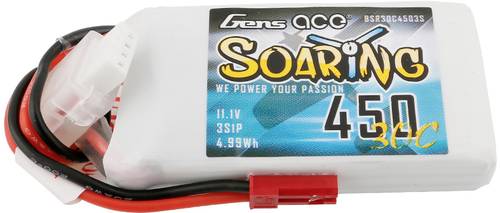 Gens ace Modellbau-Akkupack (LiPo) 11.1V 450 mAh Zellen-Zahl: 3 30 C Softcase JST-SYP von Gens ace